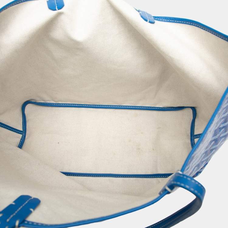 Pre Owned Goyard Blue Goyardine Saint Louis PM