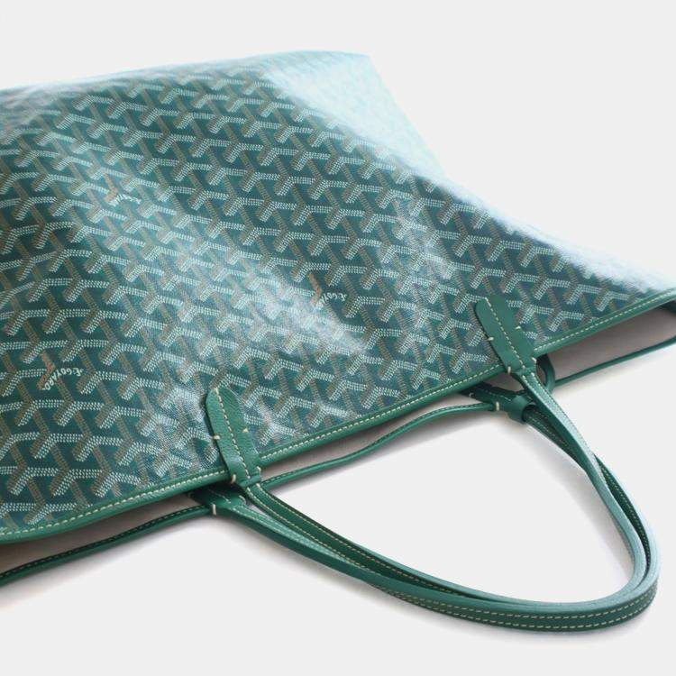 Pre Owned Goyard Green Goyardine Saint Louis GM