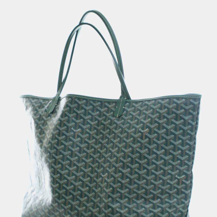 Pre Owned Goyard Green Goyardine Saint Louis GM