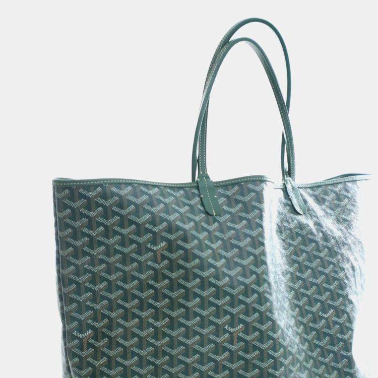 Pre Owned Goyard Green Goyardine Saint Louis GM