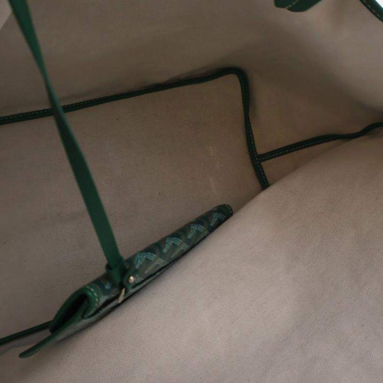 Pre Owned Goyard Green Goyardine Saint Louis GM
