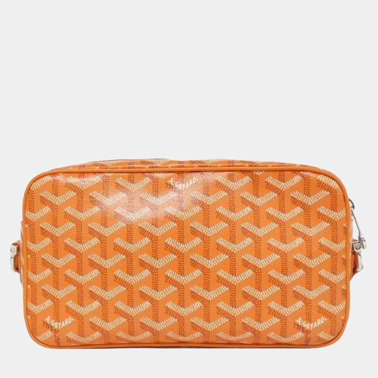 Pre Owned Goyard Ama Capvert Orange Coated Canvas Shoulder Bag