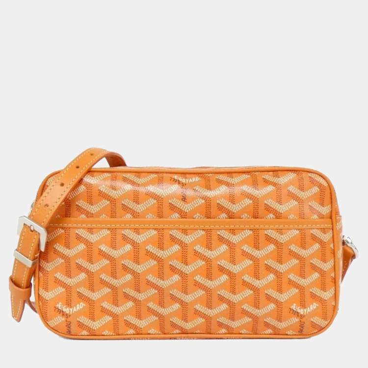 Pre Owned Goyard Ama Capvert Orange Coated Canvas Shoulder Bag