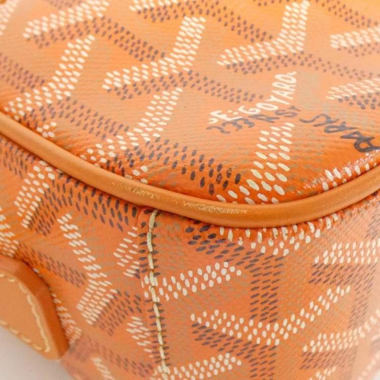 Pre Owned Goyard Ama Capvert Orange Coated Canvas Shoulder Bag