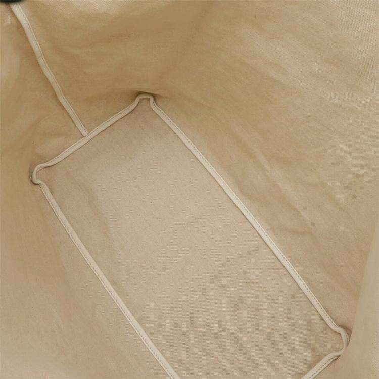 Pre Owned Goyard Saint Louis Gm Tote Bag Large Shoulder Coated Canvas And Leather White Gray