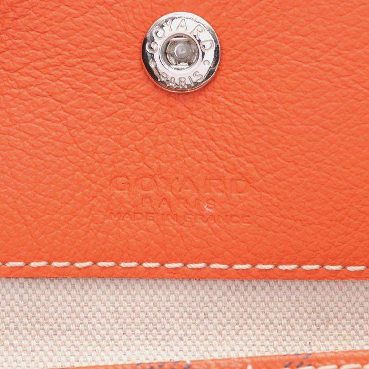 Pre Owned Goyard Boheme Hobo Bag Shoulder Coated Canvas And Leather Orange Multicolor