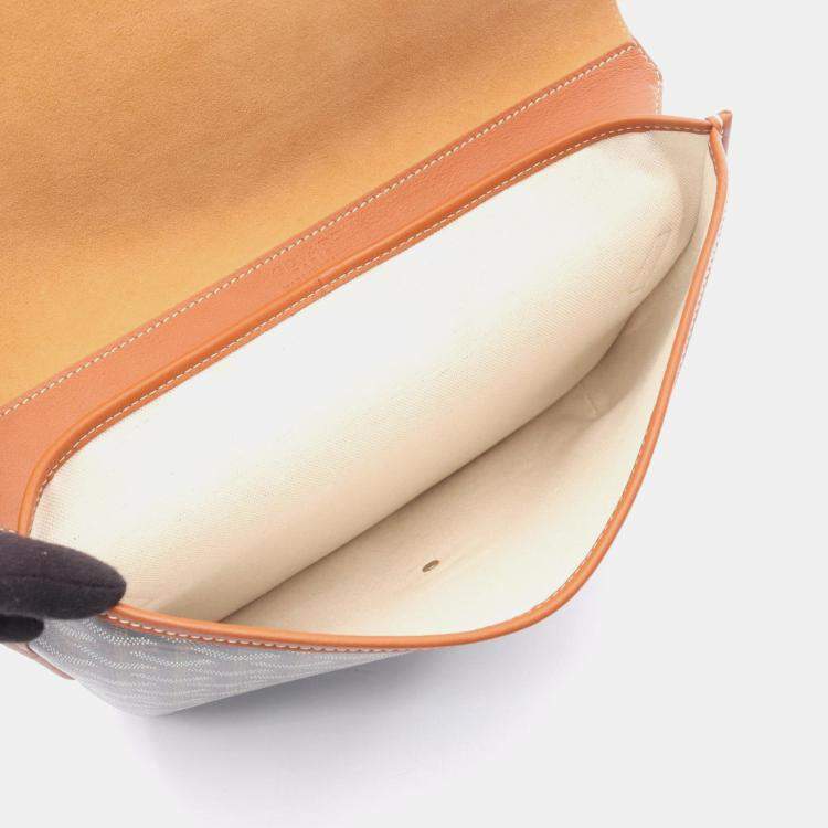 Pre Owned Goyard Crucier Messenger Bag Shoulder Coated Canvas And Leather Black Brown Multicolor