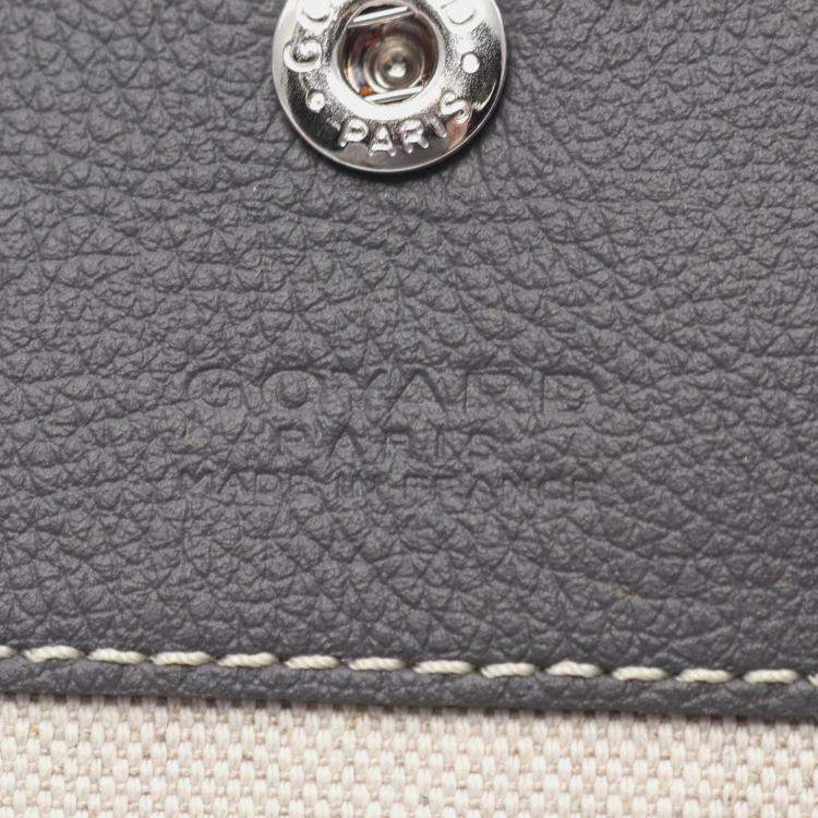 Pre Owned Goyard Saint Louis Pm Tote Bag Coated Canvas And Leather Gray White