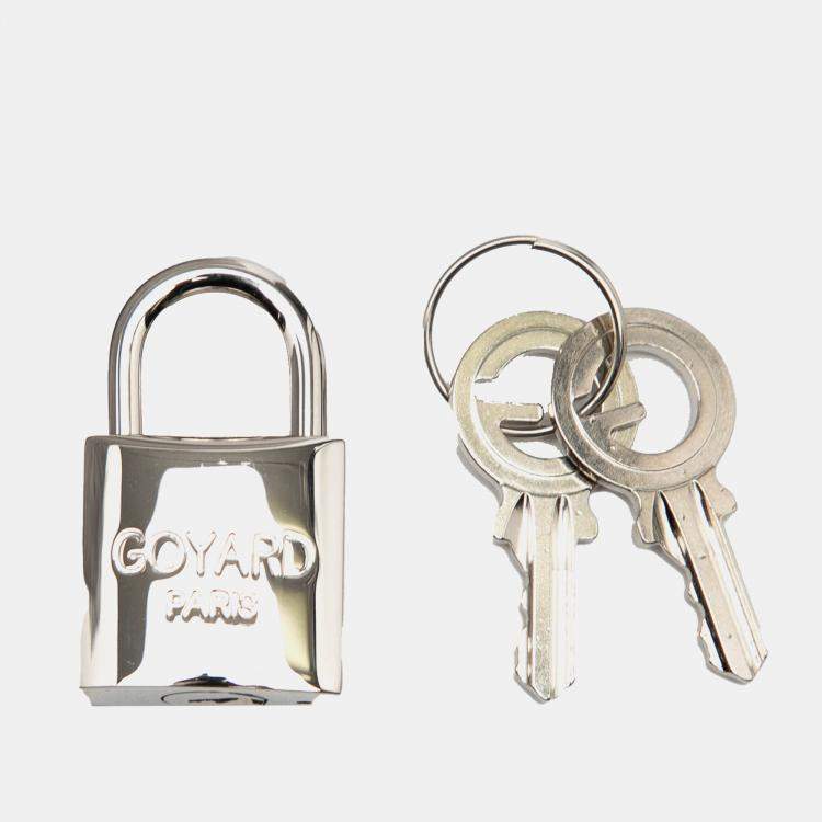 Pre Owned Goyard White Goyardine Boeing 45