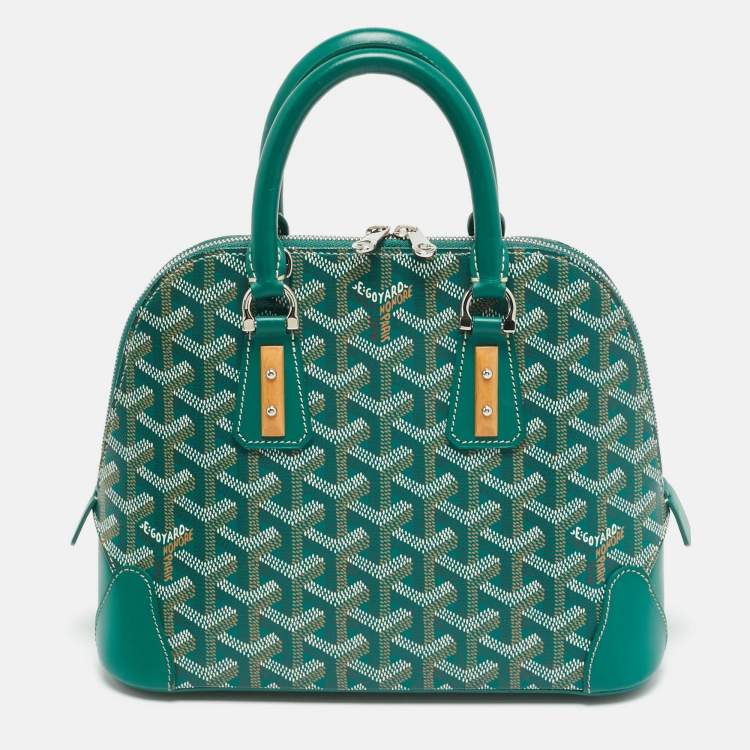 مملوكة مسبقًا حقيبة ساتشيل جويرد فيندوم ميني قماش مغلف جويردين أخضر وجلد