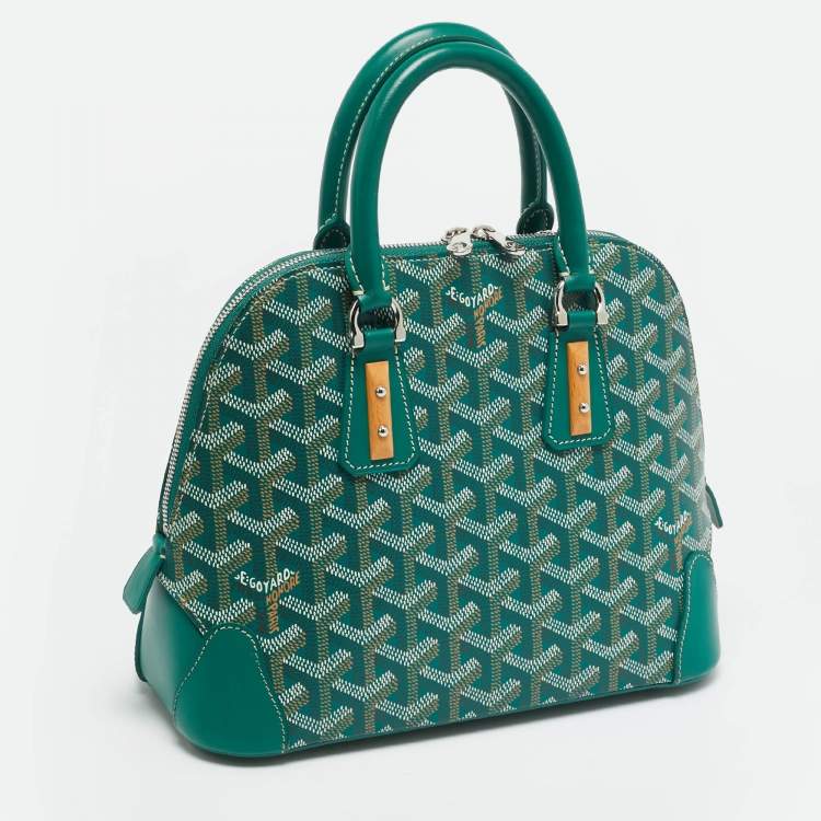 مملوكة مسبقًا حقيبة ساتشيل جويرد فيندوم ميني قماش مغلف جويردين أخضر وجلد