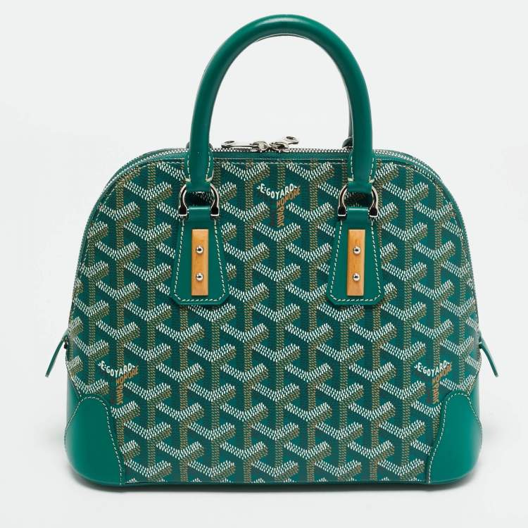 مملوكة مسبقًا حقيبة ساتشيل جويرد فيندوم ميني قماش مغلف جويردين أخضر وجلد