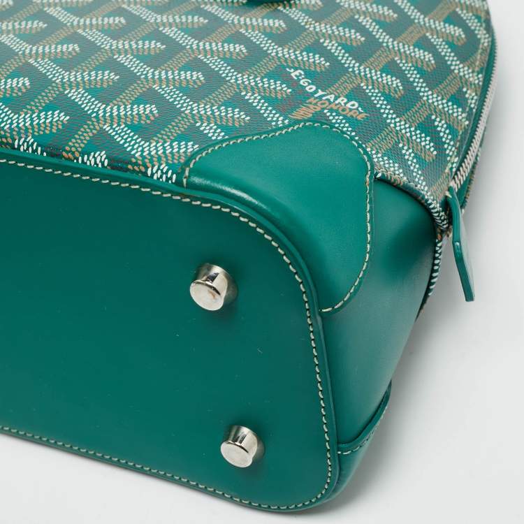 مملوكة مسبقًا حقيبة ساتشيل جويرد فيندوم ميني قماش مغلف جويردين أخضر وجلد