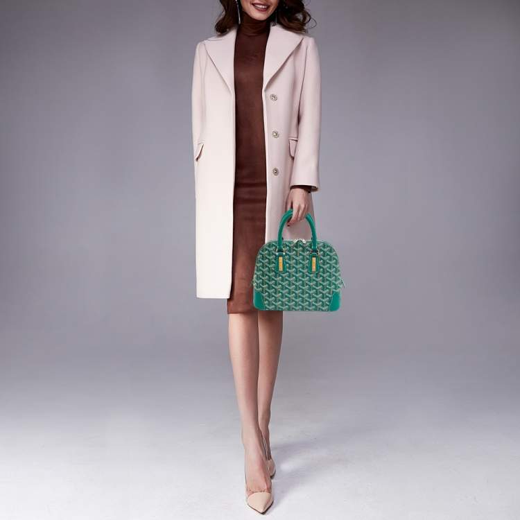 مملوكة مسبقًا حقيبة ساتشيل جويرد فيندوم ميني قماش مغلف جويردين أخضر وجلد