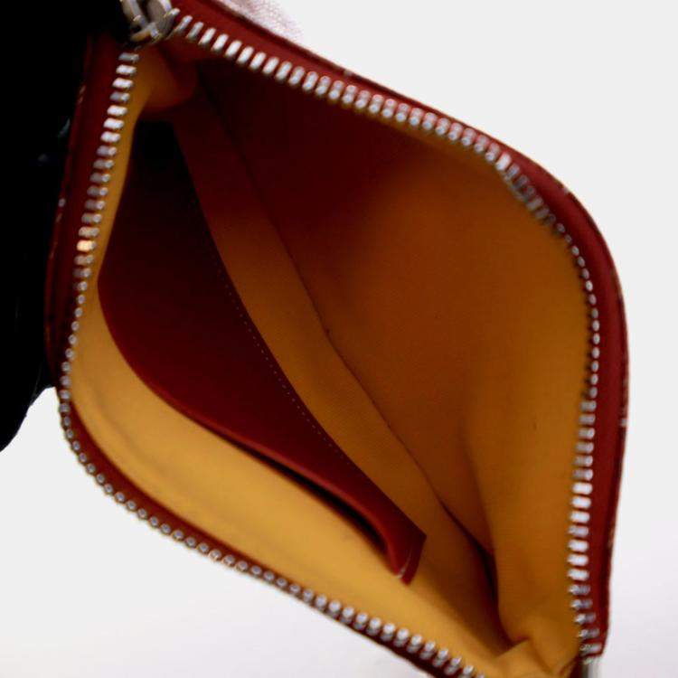 Pre Owned Goyard Goyardine Senat Red Canvas Pouch