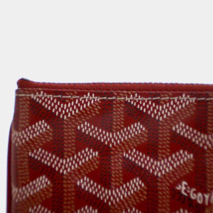 Pre Owned Goyard Goyardine Senat Red Canvas Pouch