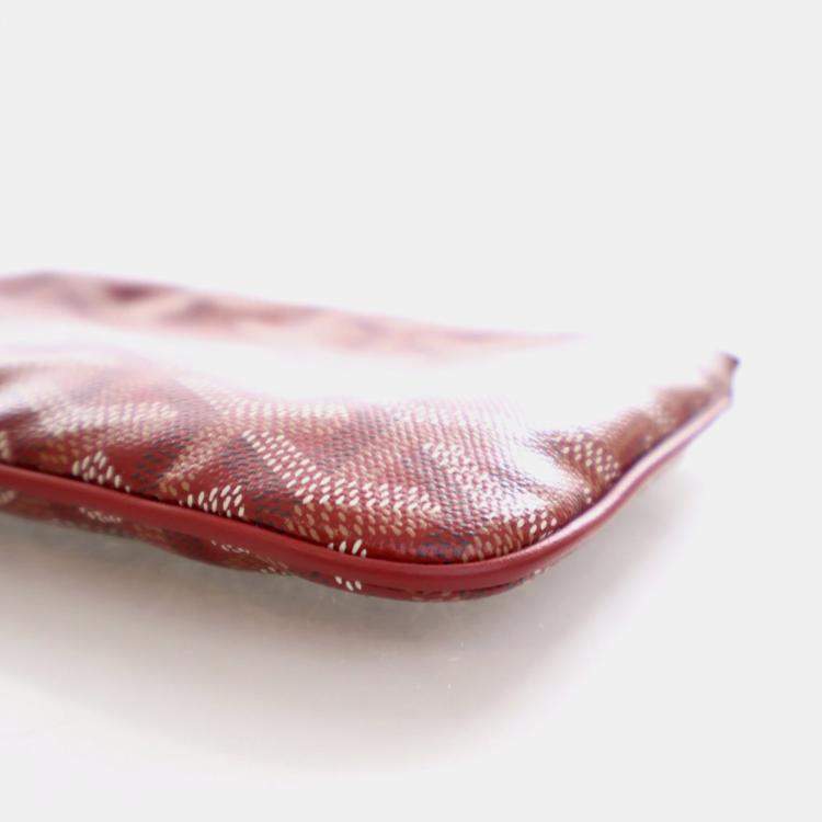 Pre Owned Goyard Goyardine Senat Red Canvas Pouch