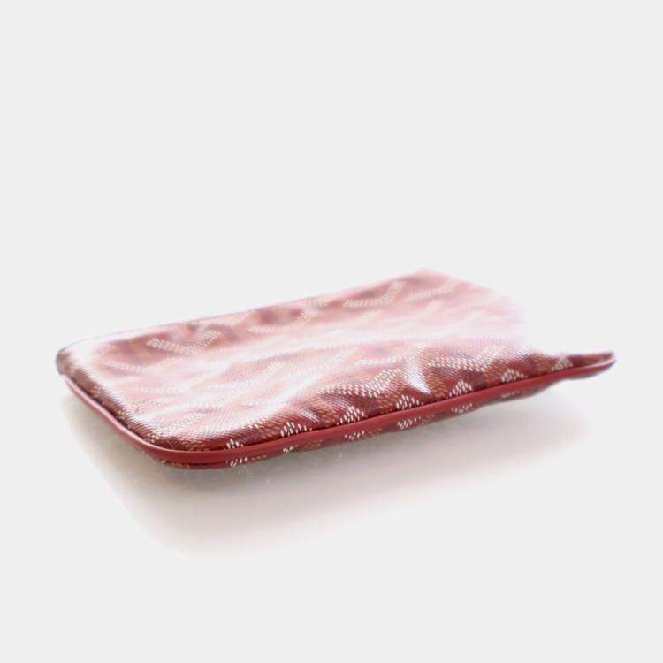 Pre Owned Goyard Goyardine Senat Red Canvas Pouch