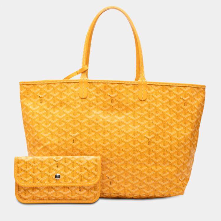 Pre Owned Goyard Yellow Goyardine Artois PM