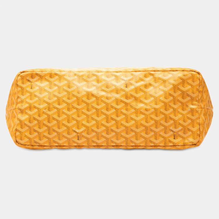 Pre Owned Goyard Yellow Goyardine Artois PM