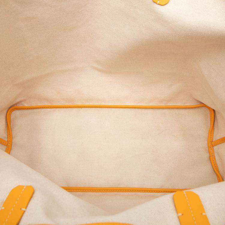 Pre Owned Goyard Yellow Goyardine Artois PM