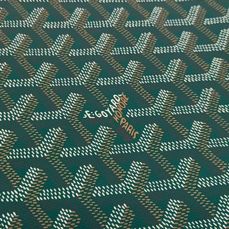 Pre Owned Goyard Green Coated Canvas Senna GM