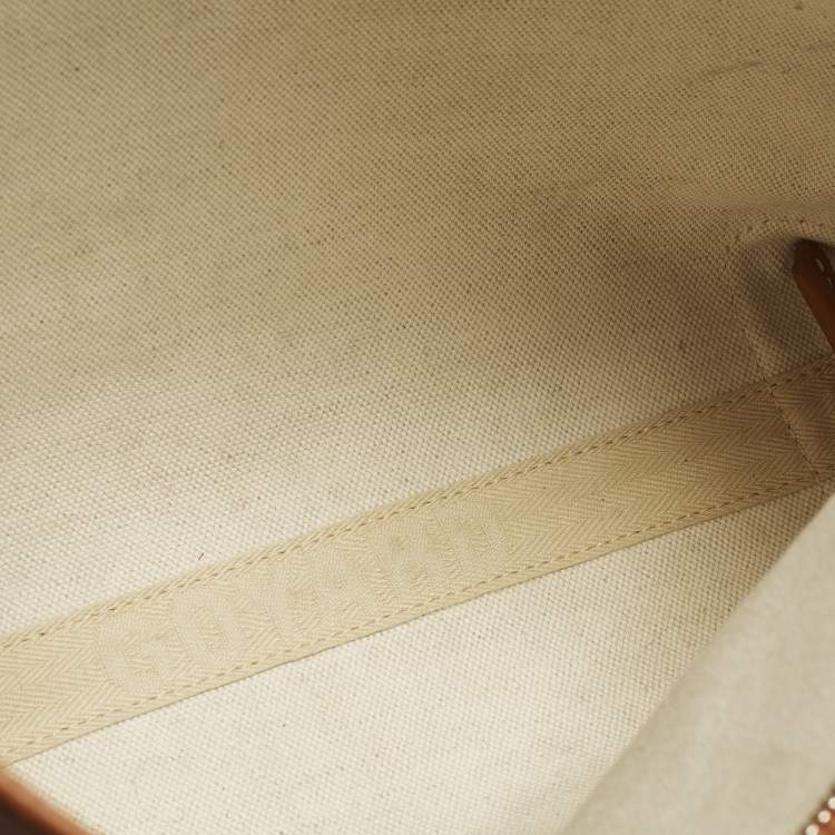 Pre Owned Goyard Conti Brown Goyardine Coated Canvas and Leather Pouch