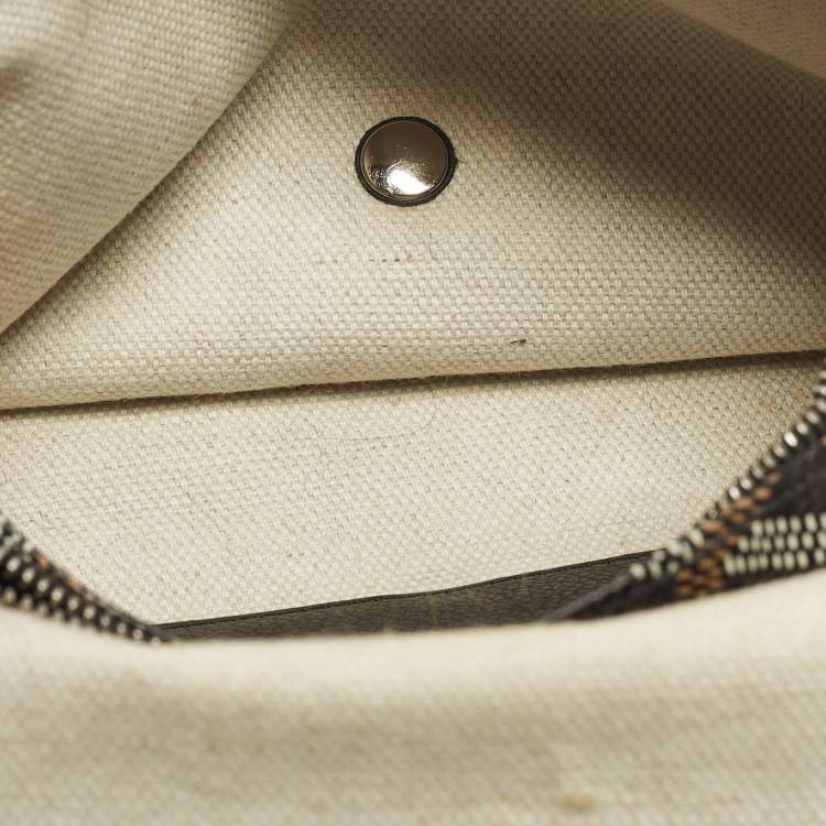 Pre Owned Goyard Plumet Black Goyardine Coated Canvas and Leather Pocket Wallet