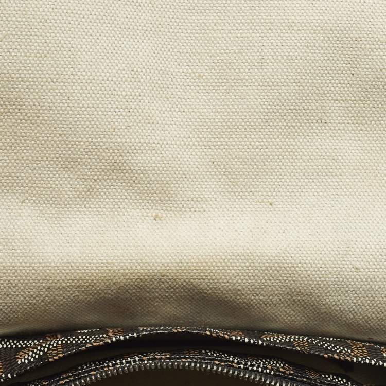 Pre Owned Goyard Plumet Black Goyardine Coated Canvas and Leather Pocket Wallet