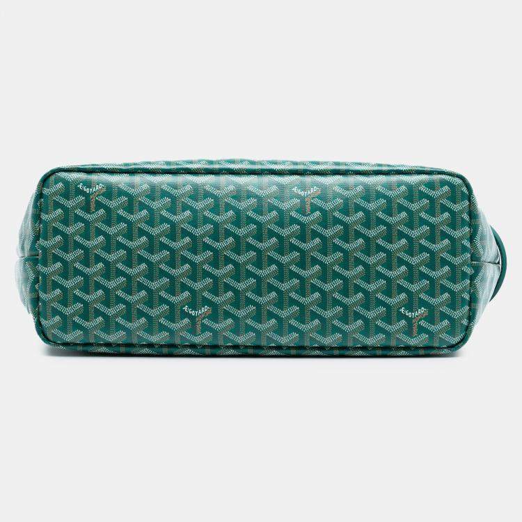 Pre Owned Goyard Green Goyardine Chien Gris Pet Carrier