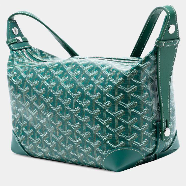 Pre Owned Goyard Green Goyardine Bowling Toiletry 25