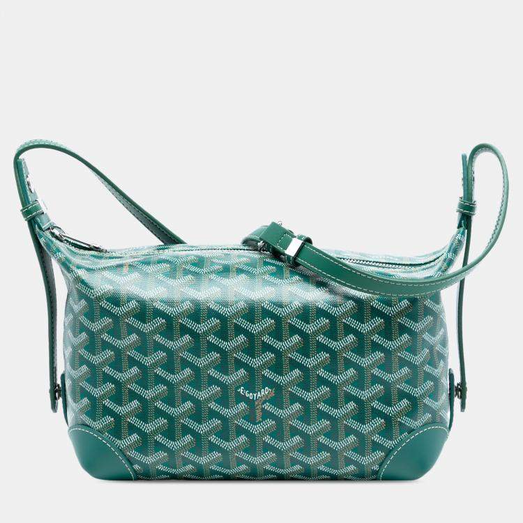 Pre Owned Goyard Green Goyardine Bowling Toiletry 25