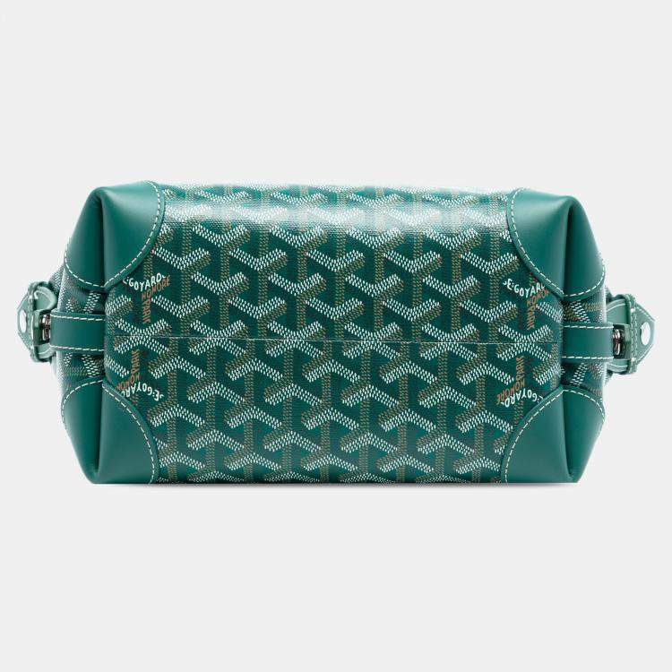 Pre Owned Goyard Green Goyardine Bowling Toiletry 25