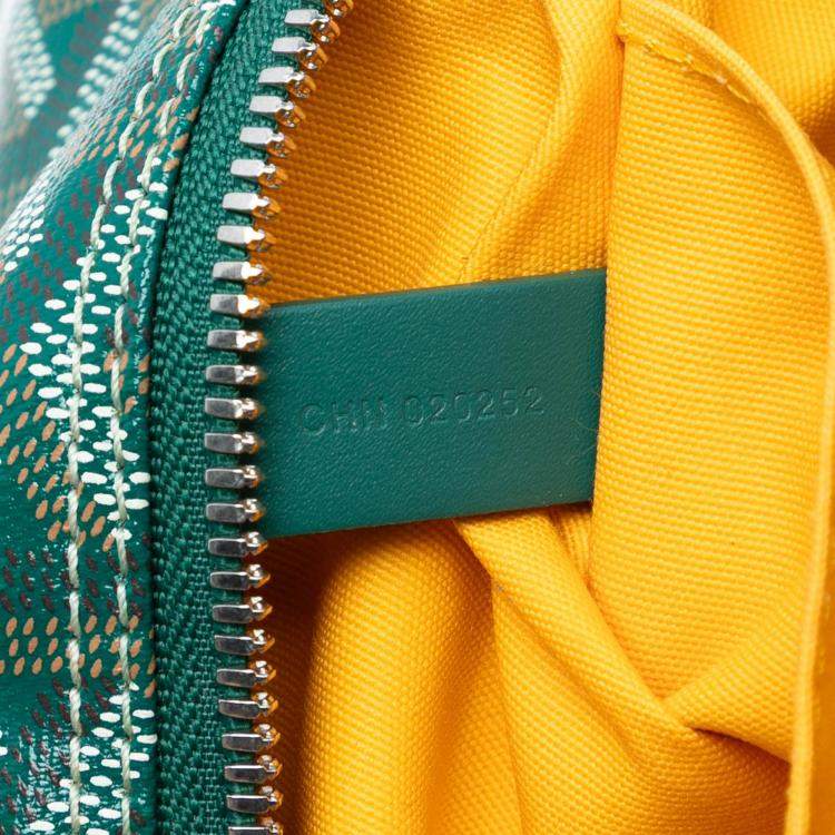 Pre Owned Goyard Green Goyardine Bowling Toiletry 25