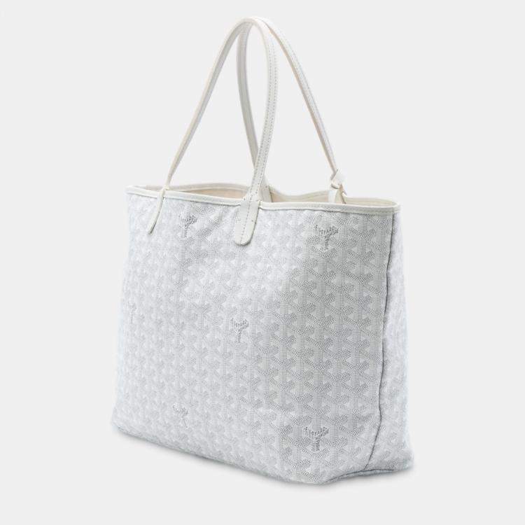 Pre Owned Goyard White Goyardine Saint Louis PM