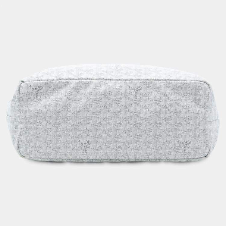 Pre Owned Goyard White Goyardine Saint Louis PM