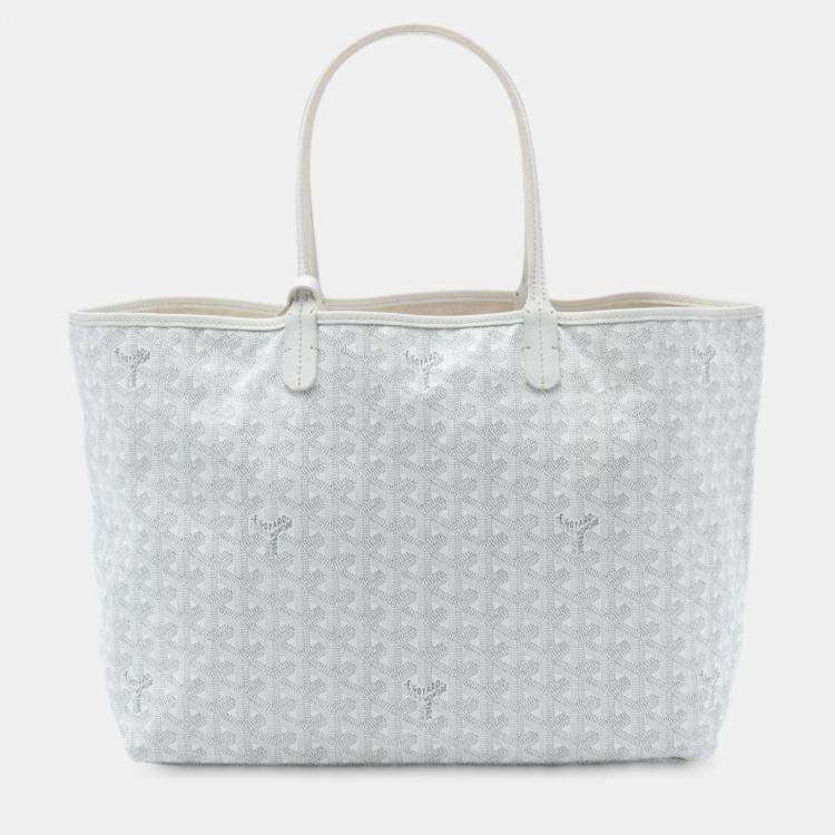 Pre Owned Goyard White Goyardine Saint Louis PM