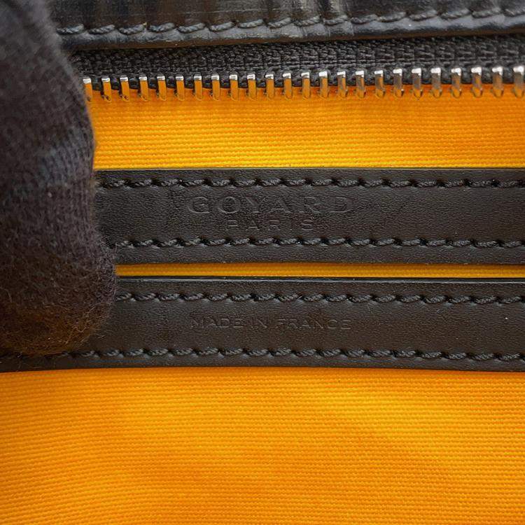 Pre Owned Goyard Cupvert Black Pvc Leather Size Pm