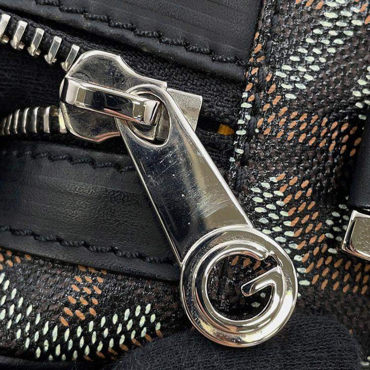 Pre Owned Goyard Cupvert Black Pvc Leather Size Pm