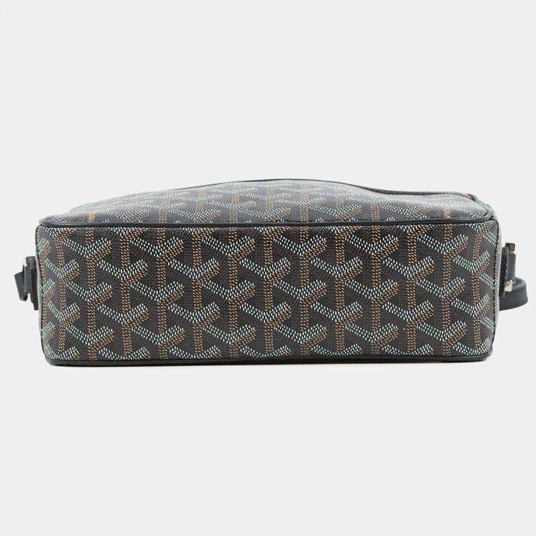 Pre Owned Goyard Cupvert Black Pvc Leather Size Pm