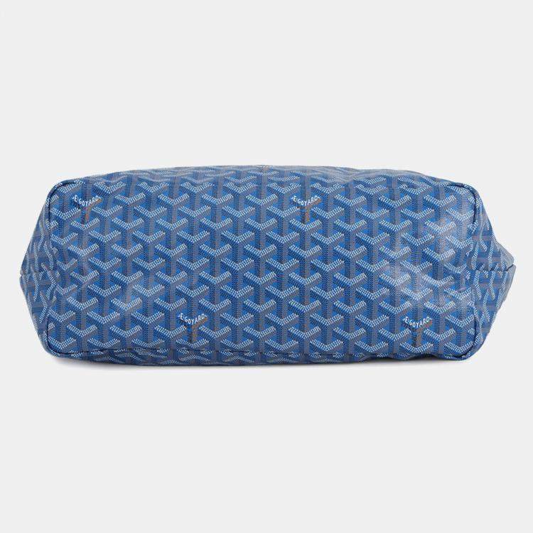 مملوكة مسبقًا Goyard Saint Louis Blue Canvas Leather PM Handbag