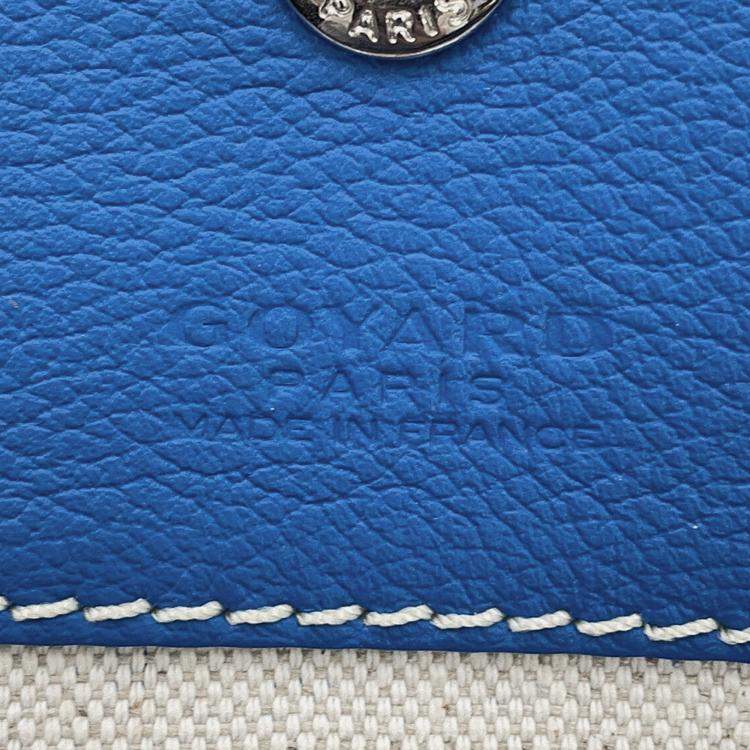 مملوكة مسبقًا Goyard Saint Louis Blue Canvas Leather PM Handbag