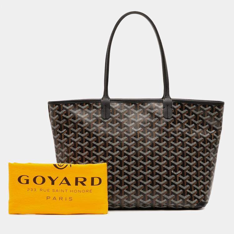 Pre Owned Goyard Black Goyardine Artois PM