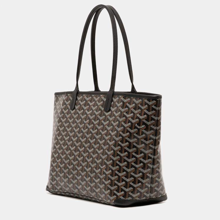 Pre Owned Goyard Black Goyardine Artois PM
