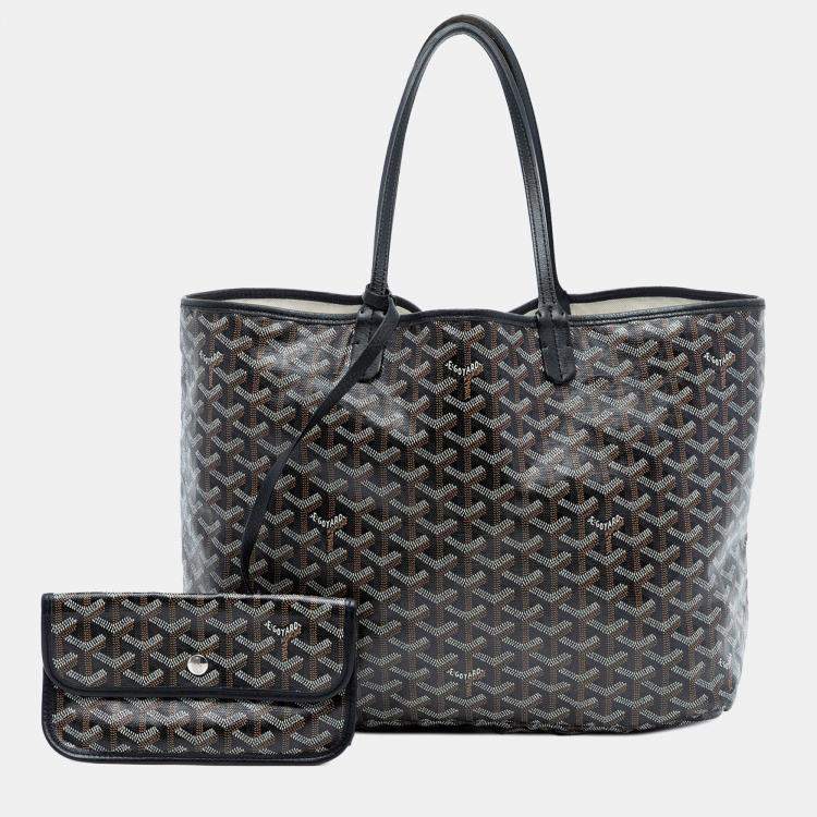 Pre Owned Goyard Black Goyardine Saint Louis PM