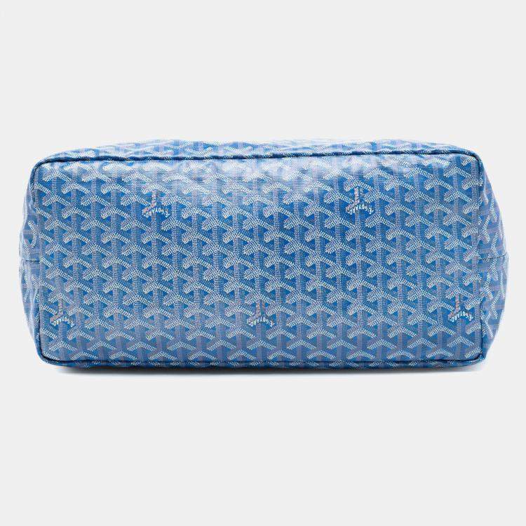 Pre Owned Goyard Blue Goyardine Saint Louis GM