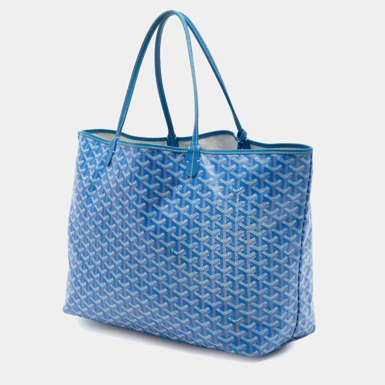Pre Owned Goyard Blue Goyardine Saint Louis GM