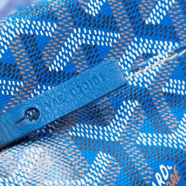 Pre Owned Goyard Blue Goyardine Saint Louis GM