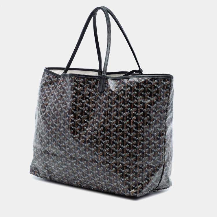 Pre Owned Goyard Black Goyardine Saint Louis GM