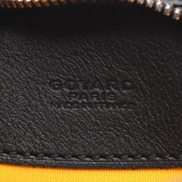 Pre Owned Goyard Hirondelle Shoulder Bag Coated Canvas And Leather Black Multicolor